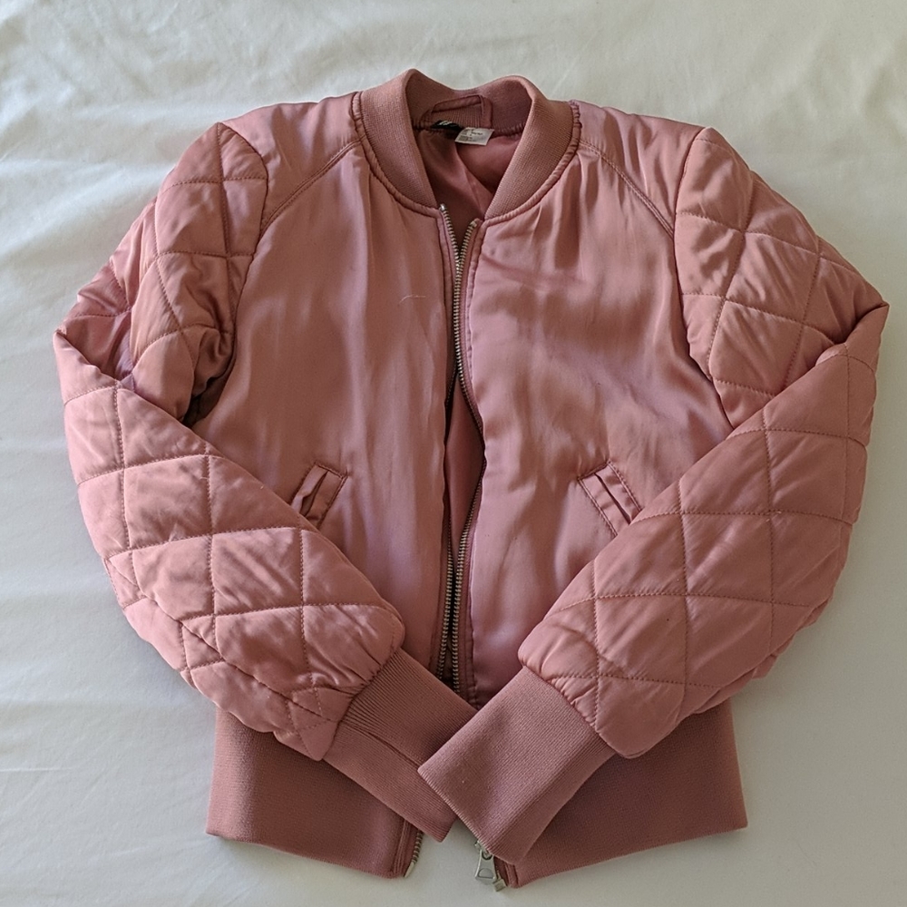 H&M pink bomber jacket
